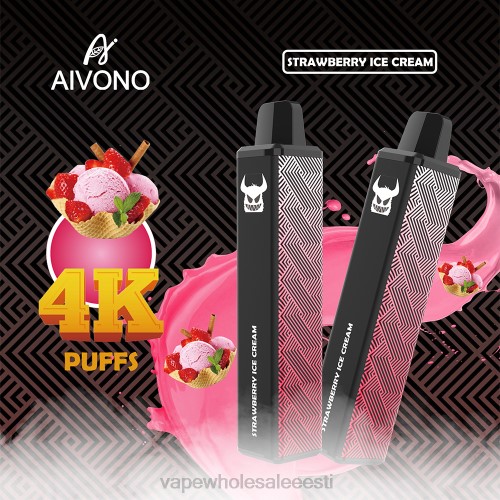 Vape Tallinn - Aivono AIM FREAK 4000 maasikajäätis 2X88263