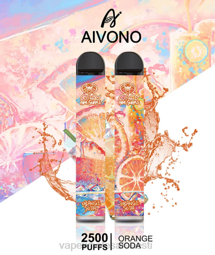 Nikotiinivaba Vape - Aivono AIM SNAKE 2500 apelsini sooda 2X88314