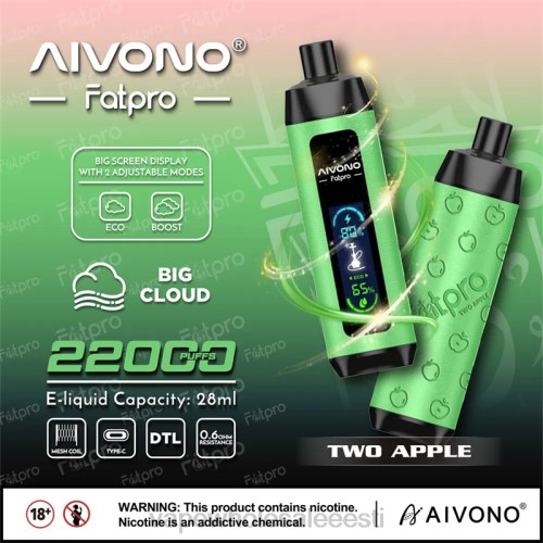 Vape Wholesale Eesti - Aivono Fatpro 22000 kaks õuna 2X881