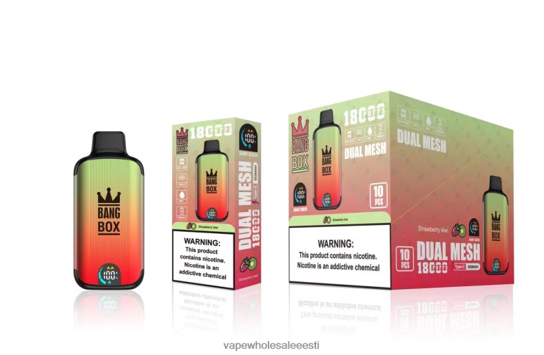 Nikotiinivaba Vape - Bang Box 18000 pahvi maasika kiivi V20DF92